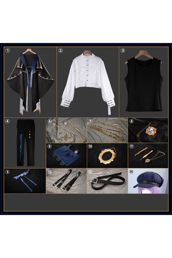 2XXT Cosplay Vtuber Hoshirube Sho Appraiser Outfit Cosplay Costume